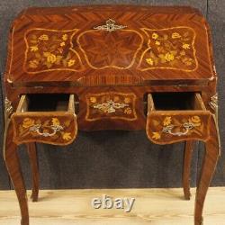 Bureau french furniture wood inlaid secretaire desk commode bronze 900
