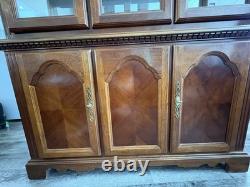 Burl Ash Wood China Cabinet