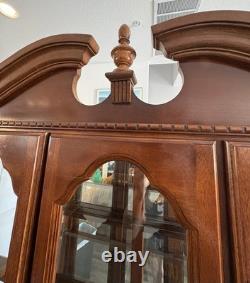Burl Ash Wood China Cabinet
