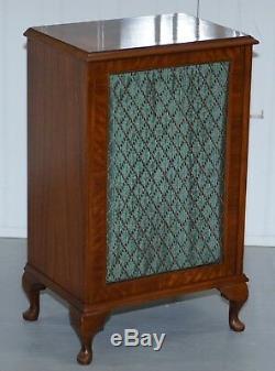 Burr Walnut MID Century Modern Dynatron Hambledon Record Player Cabinet Speakers