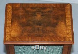 Burr Walnut MID Century Modern Dynatron Hambledon Record Player Cabinet Speakers