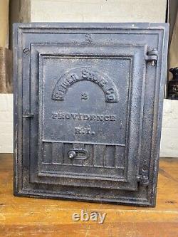 C. 1885 Stove Door with Cabinet Spicer Stove Co. Providence, RI Spice Cupboard