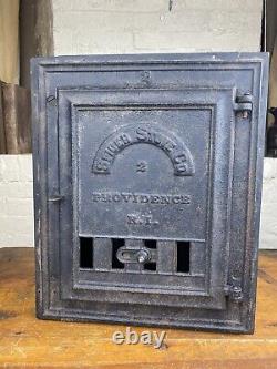 C. 1885 Stove Door with Cabinet Spicer Stove Co. Providence, RI Spice Cupboard