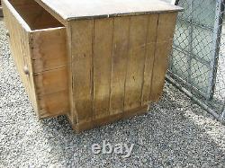 C1850-0 country store COUNTER GORGEOUS grain paint MASSIVE drawers 9' 11 x 33H
