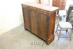 C1878 Antique Industrial Ambergs Oak 21 Drawer Paper File Cabinet Apothecary