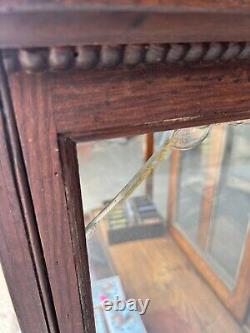 C1890 vintage oak glass floor country store case 42 w x 40 h x 24 Glass Doors