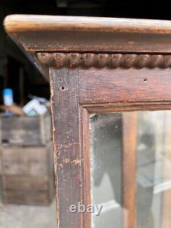 C1890 vintage oak glass floor country store case 42 w x 40 h x 24 Glass Doors