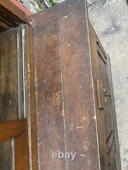 C1900 Walrus MFG antique store cabinet Country Oak Primitive General Apothecary
