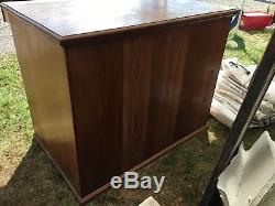 C1900 oak flat file cabinet brass hardware 50.5 w x 40.5 h x 32.75d 43 w