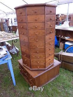 C1903 AMERICAN bolt & SCREW co. DAYTON, OH octagonal hardware store cabinet 98dr