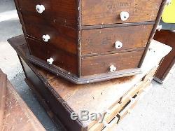 C1903 AMERICAN bolt & SCREW co. DAYTON, OH octagonal hardware store cabinet 98dr