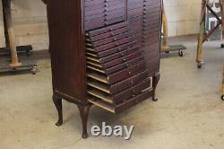 C1910s Antique Industrial Tindale Sheet Music Drawer Paper Flat File Cabinet Vtg