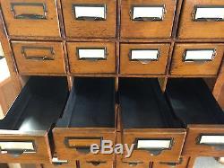 Circa 1910 Antique 56 Drawer Oak Card Library File Cabinet- Yale University
