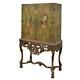 Cabinet Chinoiserie Style, Stand, Neoclassical Painted Figural, Vintage/antique