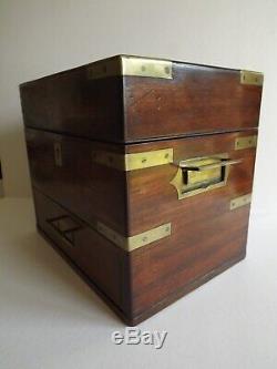 Campaign Style Medical Apothecary Box With Contents Fine Victorian