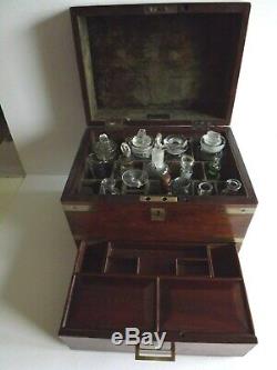 Campaign Style Medical Apothecary Box With Contents Fine Victorian