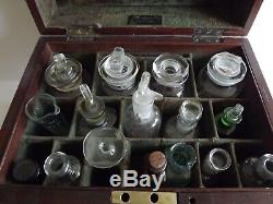 Campaign Style Medical Apothecary Box With Contents Fine Victorian