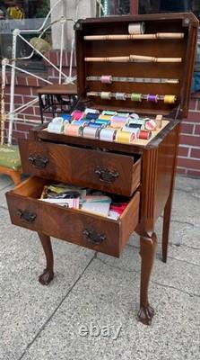 Caswell-Runyon Perfect Sewing Cabinet Flame Mahogany Circa 1930