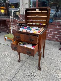 Caswell-Runyon Perfect Sewing Cabinet Flame Mahogany Circa 1930