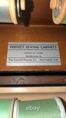 Caswell-Runyon Perfect Sewing Cabinet Flame Mahogany Circa 1930