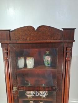 Charming Antique Wall Cabinet Made From A 1850s Clock Case, 30x16