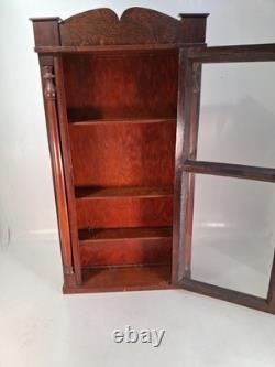 Charming Antique Wall Cabinet Made From A 1850s Clock Case, 30x16