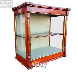 Charming Compact Antique Wall Hanging Bijouterie Glass Display Shelves Cabinet