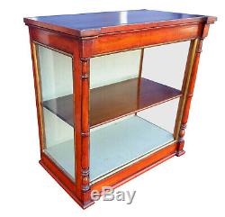 Charming Compact Antique Wall Hanging Bijouterie Glass Display Shelves Cabinet