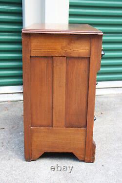 Charming Victorian Chestnut Washstand with Burl Accents Ca. 1870