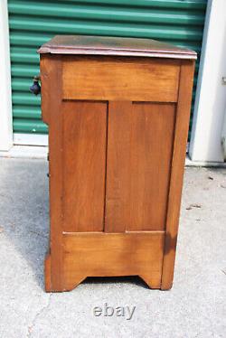 Charming Victorian Chestnut Washstand with Burl Accents Ca. 1870