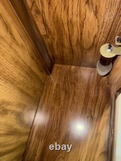 China Cabinet Hutch Buffet Two-Piece Glass Wood Dining Console