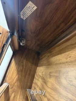 China Cabinet Hutch Buffet Two-Piece Glass Wood Dining Console