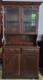 China Cabinet & Hutch, Dark Pine, Withdrawers, Early American Style, Hand Finished