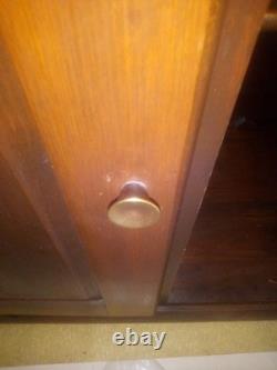 China Cabinet & Hutch, Dark Pine, withDrawers, Early American Style, Hand Finished