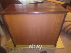 China Cabinet & Hutch, Dark Pine, withDrawers, Early American Style, Hand Finished