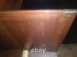 China Cabinet & Hutch, Dark Pine, withDrawers, Early American Style, Hand Finished