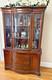 China Cabinet Vintage 1930s Heritage Federal Style Bubble Front Glass