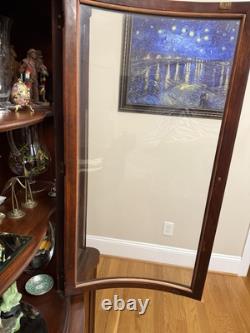 China Cabinet Vintage 1930s Heritage Federal Style Bubble front glass