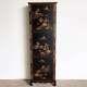 Chinese Black And Gold Hand Painted Tall Cabinet