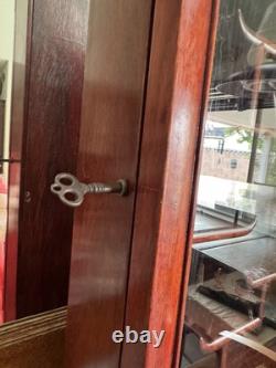 Chinese Rosewood Display Cabinet Curio Case Glass Front & Sides