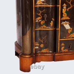 Chinoiserie Decorated Credenza Cabinet 20th C