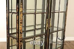 Chinoserie Decorated Pagoda Display Cabinet