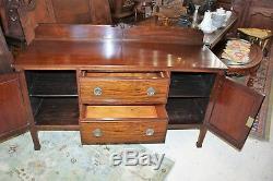 Chippendale Mahogany Wood Antique Sideboard Cabinet Small Buffet Bar Furniture