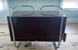 Chocolate Lacquer Tubular Steel Pace collection Leon Rosen Desk Drawers