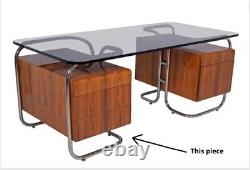 Chocolate Lacquer Tubular Steel Pace collection Leon Rosen Desk Drawers