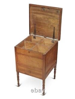 Circa 1830 Southern Inlaid Walnut Classical Sugar Spice Chest