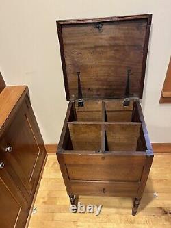 Circa 1830 Southern Inlaid Walnut Classical Sugar Spice Chest