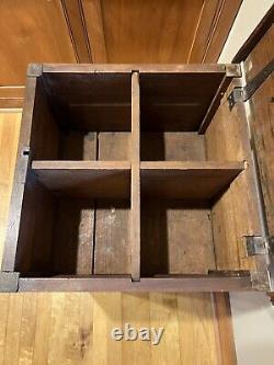 Circa 1830 Southern Inlaid Walnut Classical Sugar Spice Chest