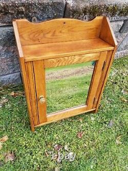 Circa 1900 Antique Oak Medicine Cabinet