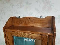 Circa 1900 Antique Oak Medicine Cabinet